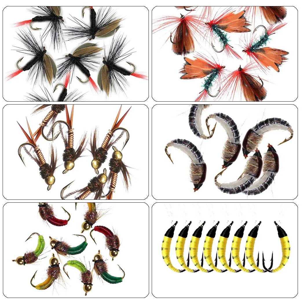 40-148 Pieces Assorted Fly Fishing Kit