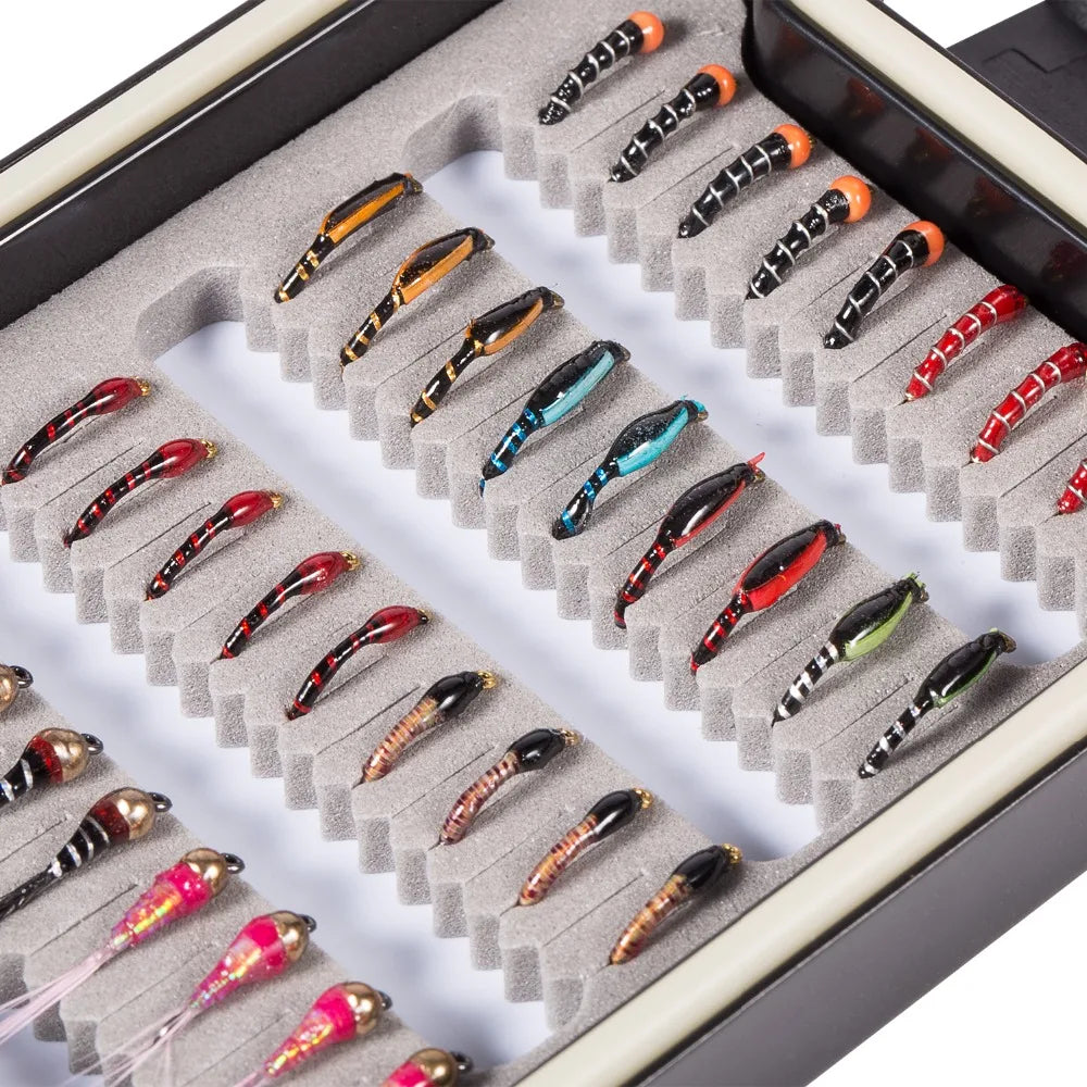 Bassdash Fly Fishing Flies Kit Assortment with Box,36pcs with Dry Wet Flies, Nymphs, Streamers from China