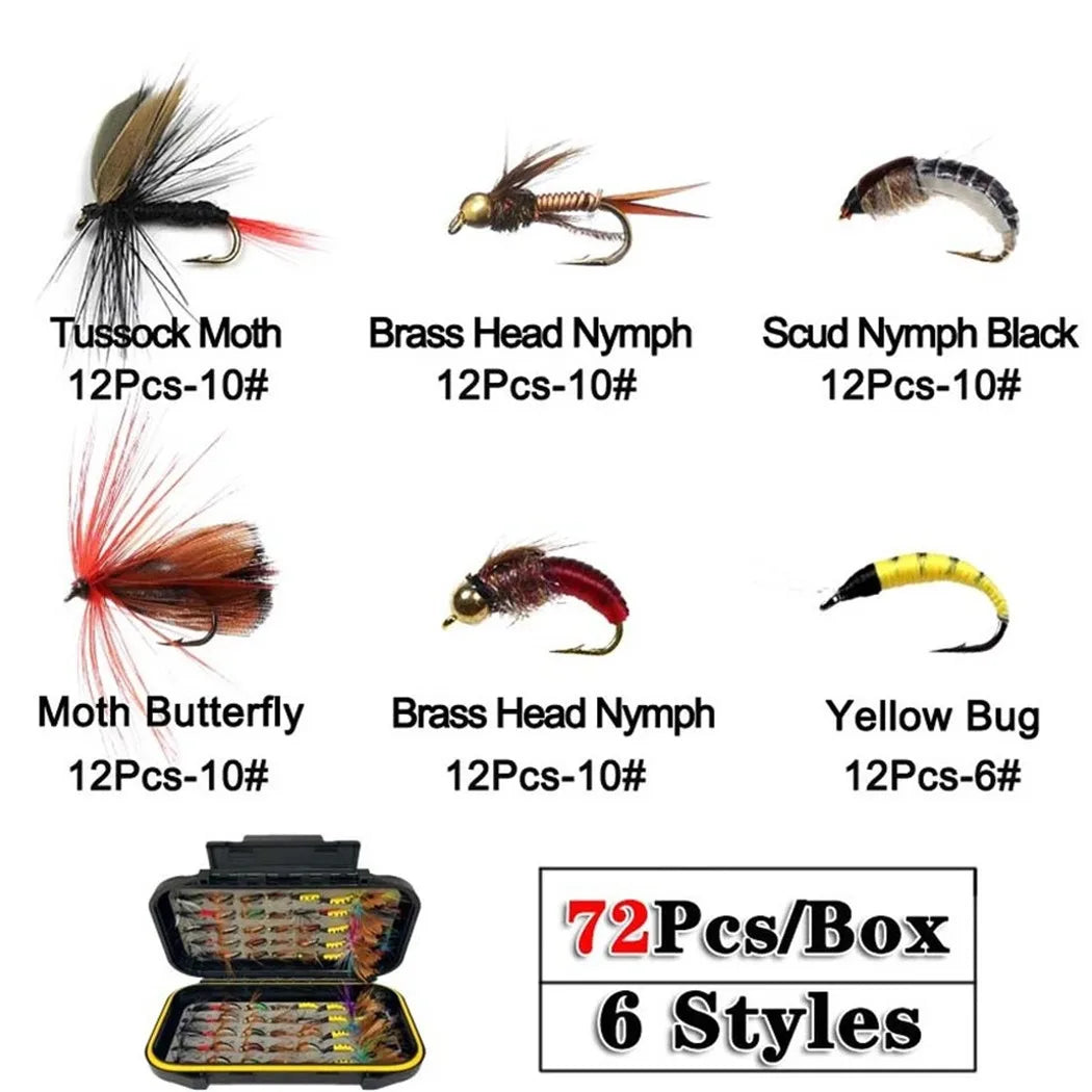 40-148 Pieces Assorted Fly Fishing Kit