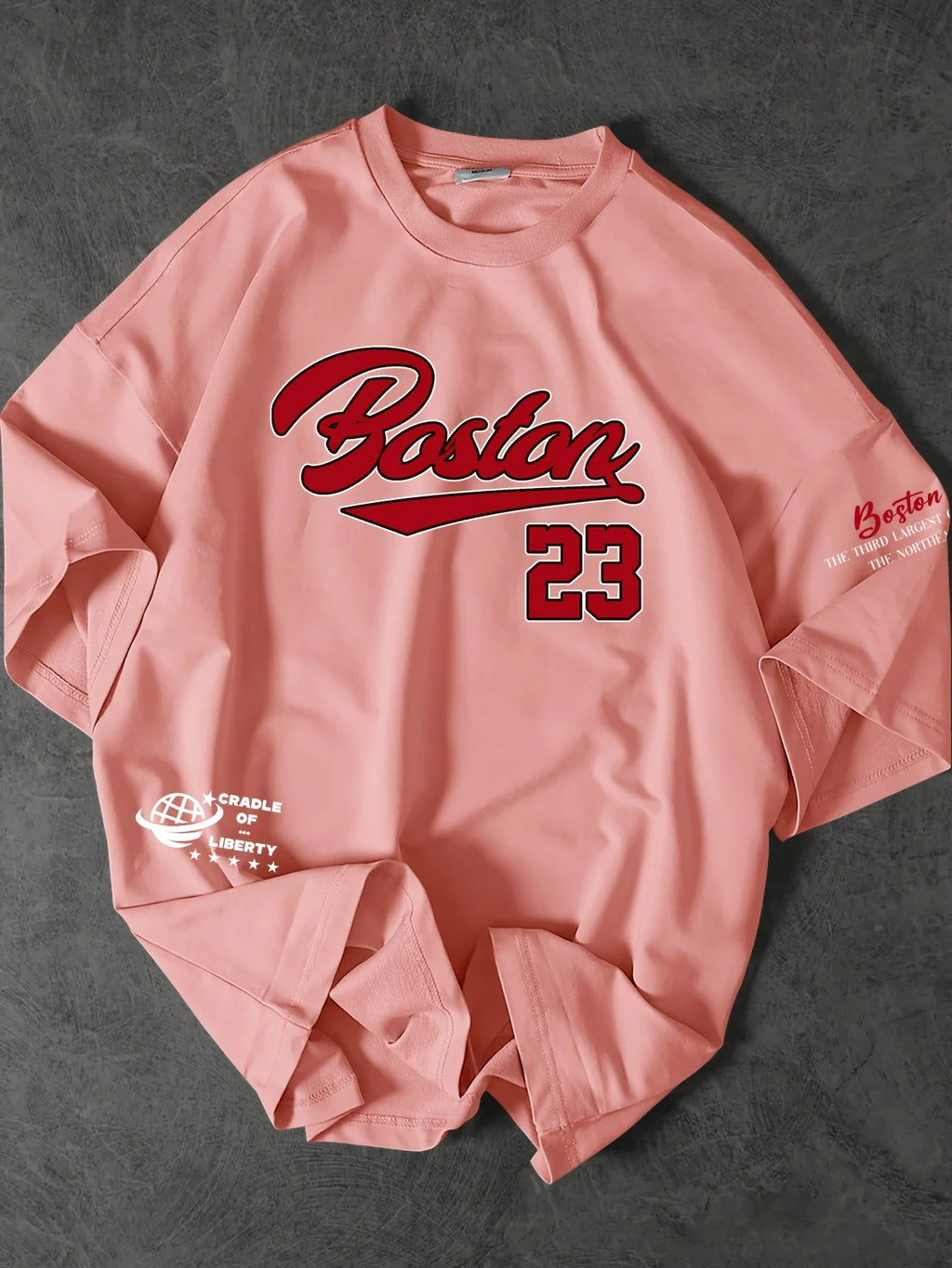 Boston 23 Logo Men's Short Sleeve T-Shirt from China (S&H ~$8.74)