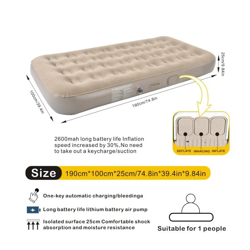 Inflatable Mattress for Camping in Outdoor Tent Portable (S&H $35.48)
