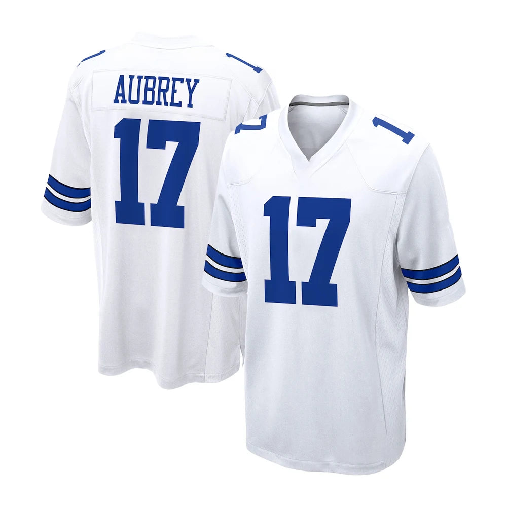 Dallas Cowboys (#17 Aubrey) American Football Jerseys from China (S&H $10)