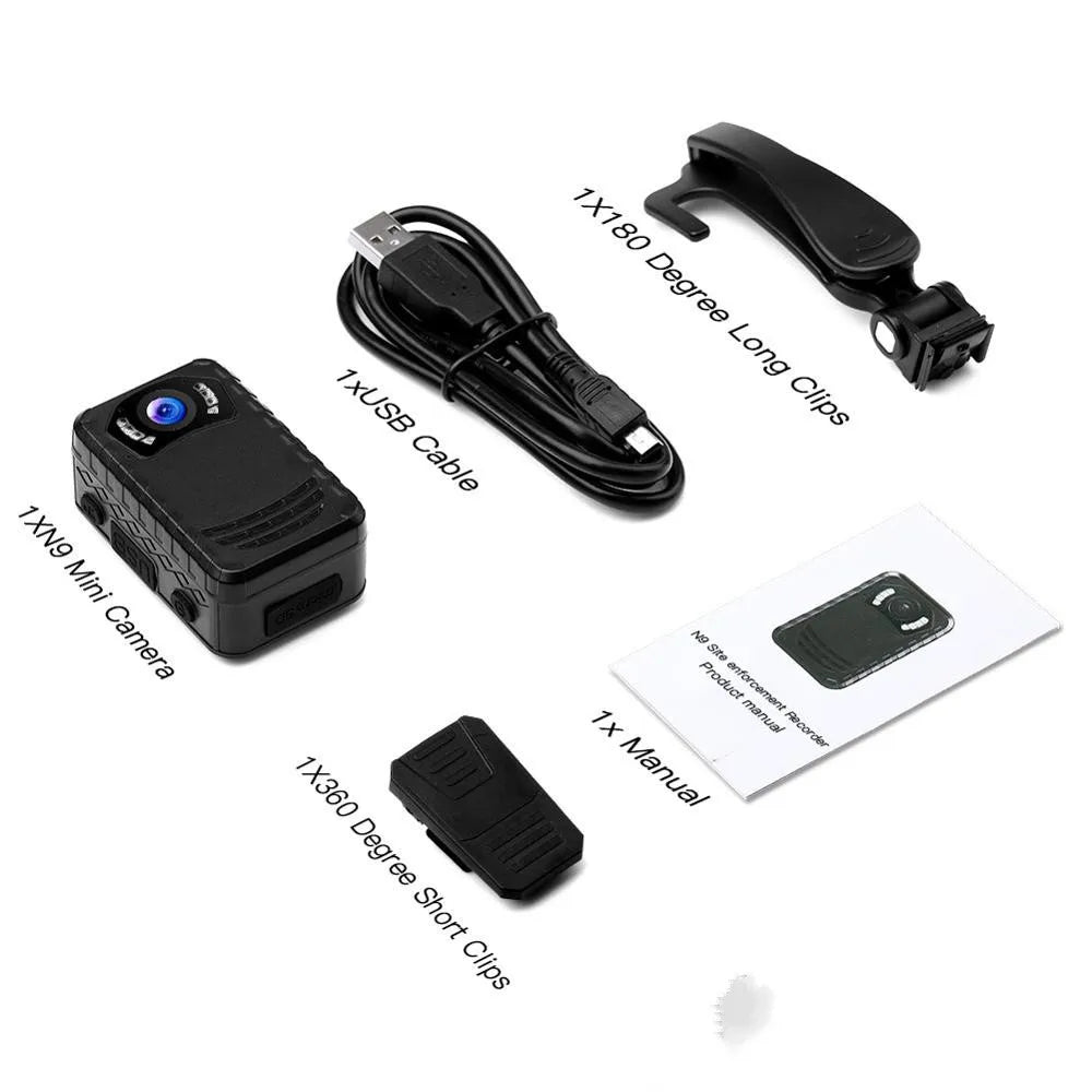 BOBLOV N9 Body camera IR Night Vision Body Mounted Camera DVR Video Recording Police camera Bodycam from China