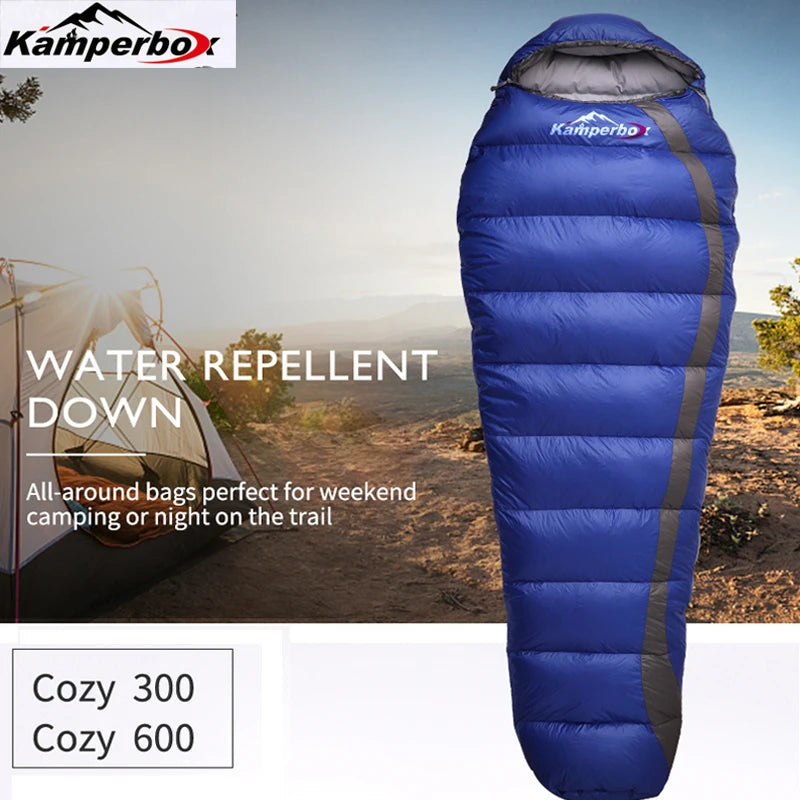 Kamperbox Sleeping Bag Winter Cold Down Sleeping Bag Camping Equipment Down Slippers Lightweight Sleeping Bag from China