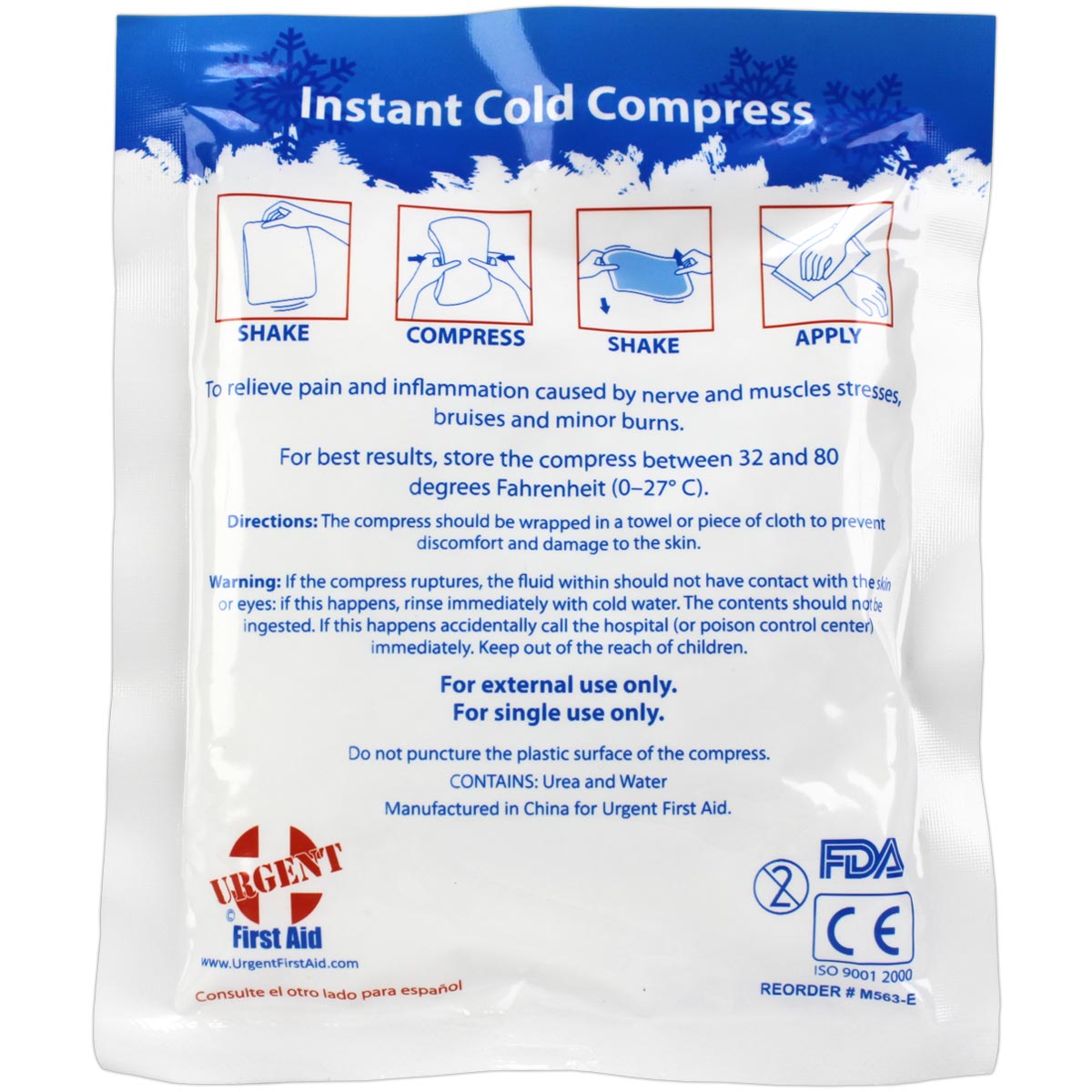 Instant Cold Compress, Boxed 4"x5" - 50 Per Case