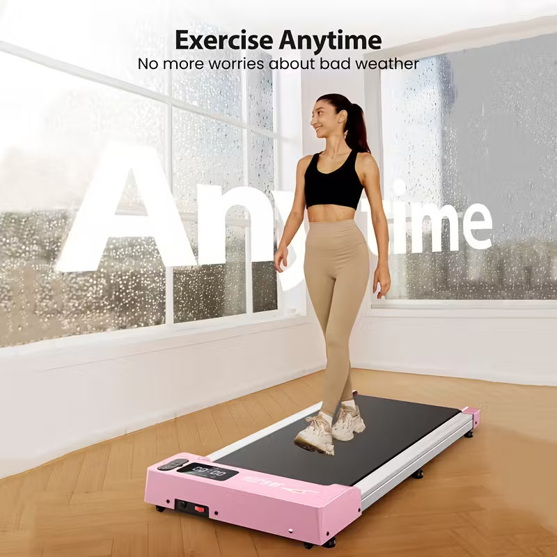 Portable Under Desk Walking Pad Treadmill, Support 2.5HP Lightweight Home Office Fitness Treadmill, 2-in