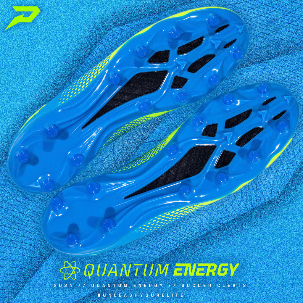 Quantum Energy Flag Football Cleats - Columbia Blue & Slime