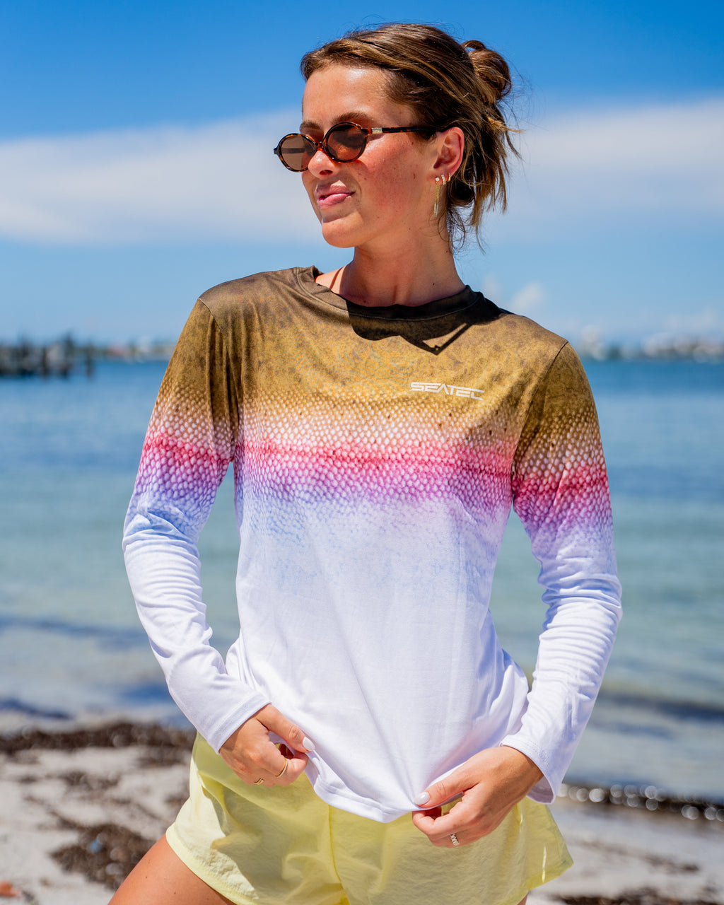 Rainbow Trout Sport Tec Crew Long Sleeve – Women's