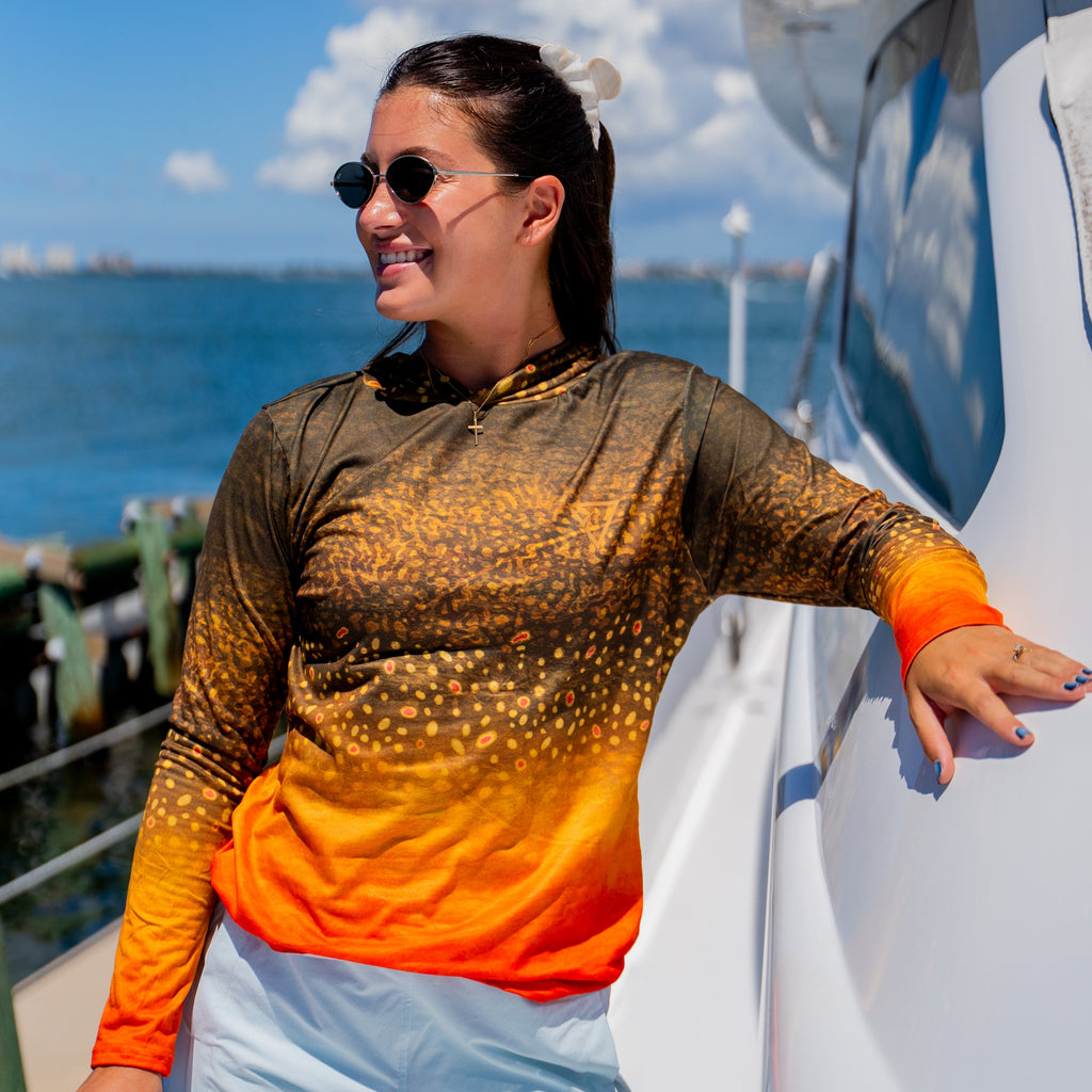 Brook Trout Sport Tec Hooded Long Sleeve – Women's