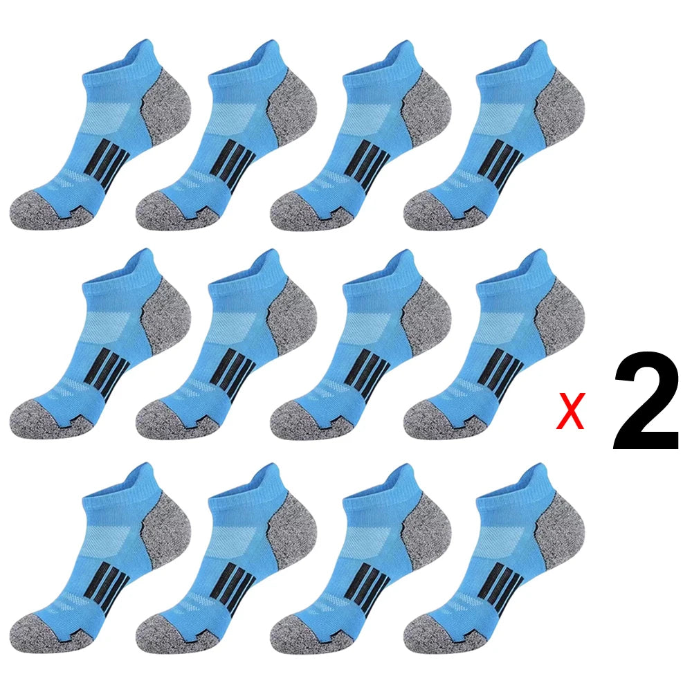 6/12 Pairs Mesh Sweat Absorbing and Breathable Thin Men's Sports Socks Casual Comfortable Non Slip Wear-resistant Men's Socks from China