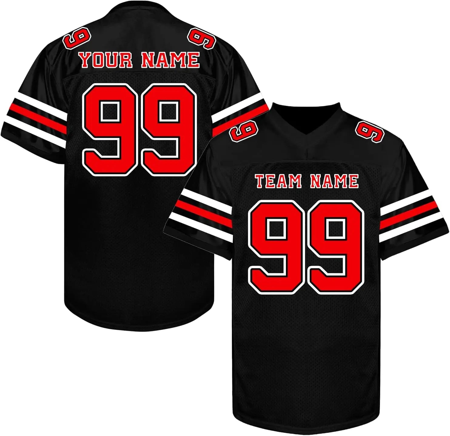 Custom Football Jersey with Personalized Logo Name Number Practice Shirt Stitched Sports Uniform