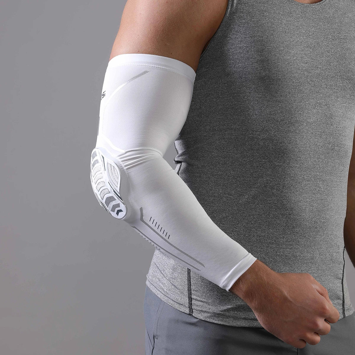 1 Piece Women/Men Honeycomb Sport Elbow Pads with Elastic Arm Sleeve