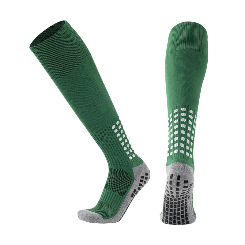 1 Pair Men's Soccer Socks Anti Slip Knee Socks Non Slip Grip Pads for Football Basketball Sports Grip Socks from China