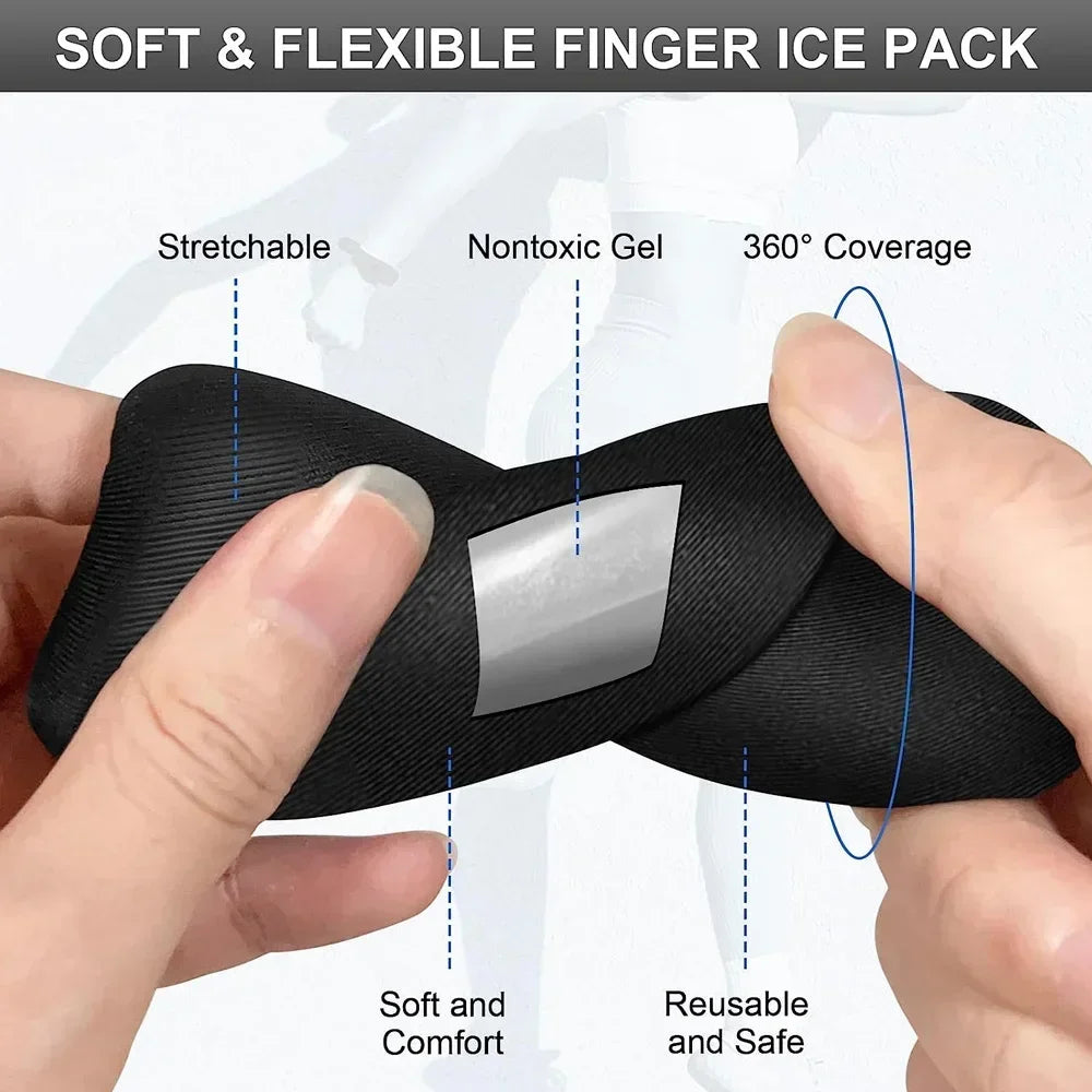 Finger Ice Sleeves 4PCS Finger & Toe Cold Gel Ice Packs Thumb Ice Packs Hot Cold Compression Sleeves