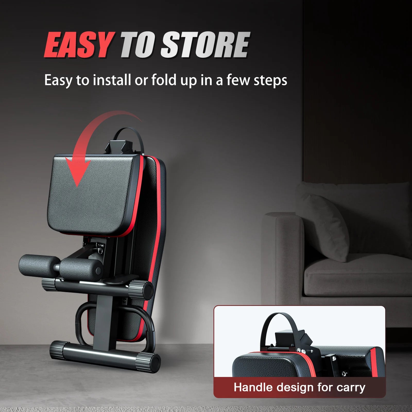 Foldable Dumbbell 14-in-1 Full Body Workout Weight Bench is Pre-Assembled, Multi-Functional and 6 Adjustable Levels