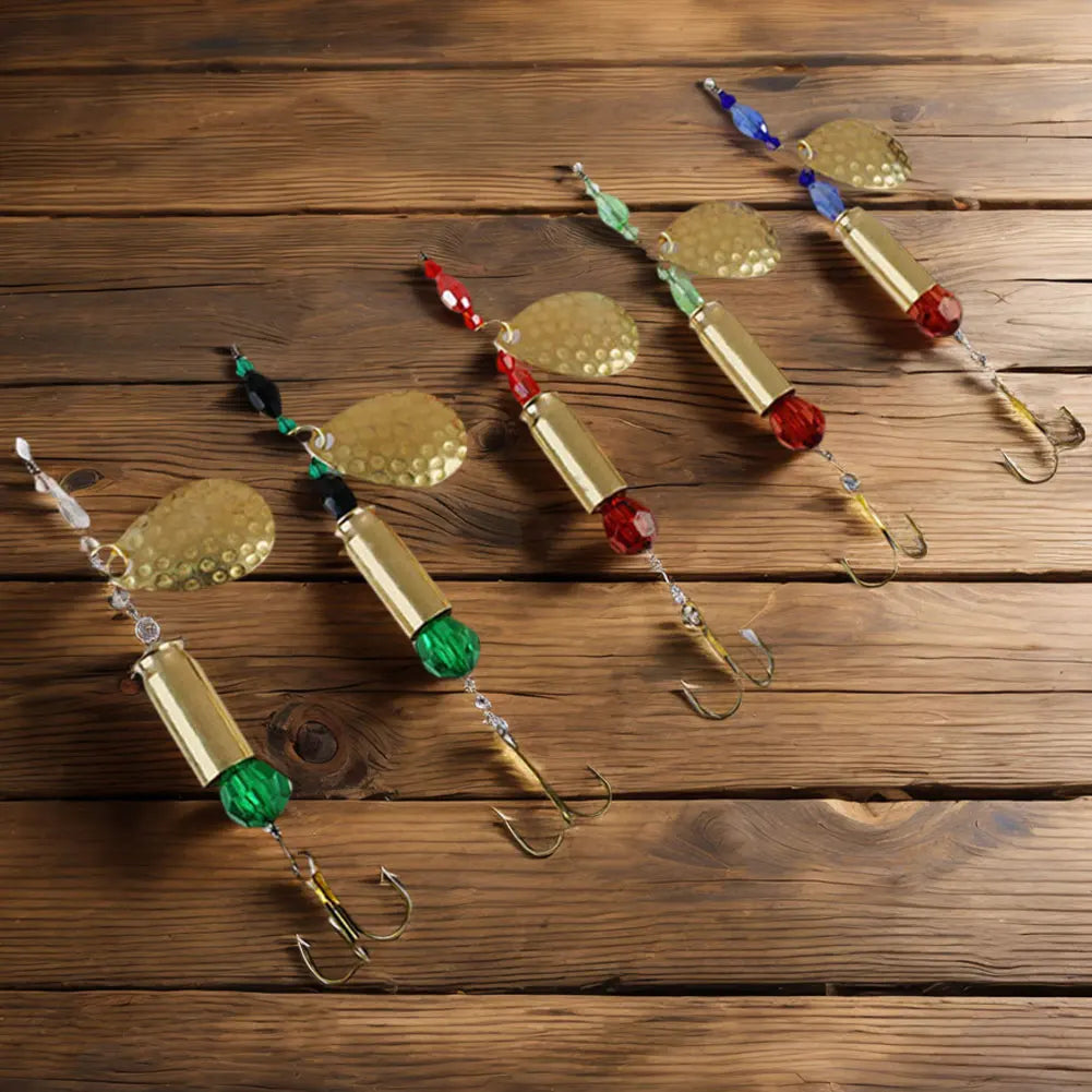 5pcs Metal Spoon Spinner Fishing Lure Spoonbait Crankbaits Artificial Bait for Bass Pike Fishing Accessories