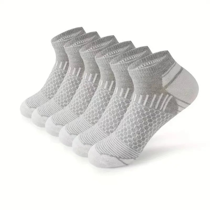 12Pairs High Qualit Athletic Socks Men's Ankle Socks Running Cyclling Waist Honeycomb Design And Firm Sports Leisure Socks Gifts from China