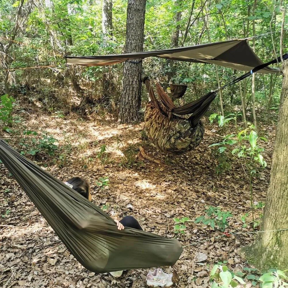 12Ft Ridgeline Double Camping Hammock with Mosquito Net