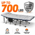 BLUE Portable Foldable Camping Cot with Thick Padded Mattress Comfortable Sleeping Bed with Sturdy Frame Compact Folding Guest Bed for Adults Easy Storage and Carrying for Outdoor Camping Travel Office Nap Patio Bedroom and Home U