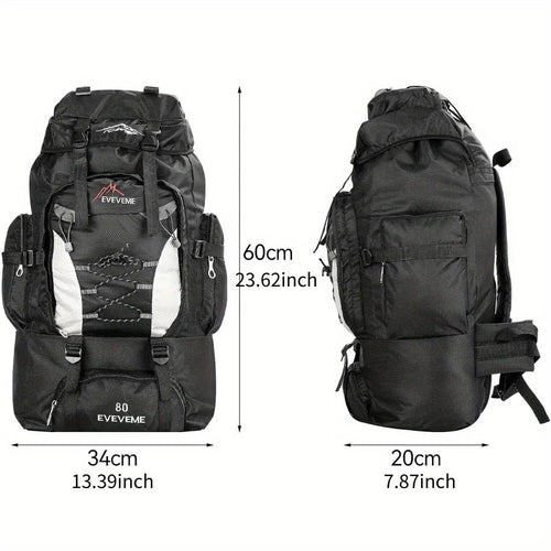 1pc 70L Outdoor Casual Sports Backpack, Large Capacity For Hiking Camping, Ultralight Cycling, Travel Mountaineering Bag