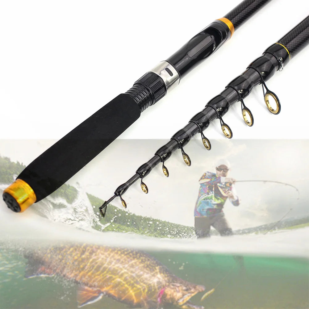 Carbon Fiber Fishing Rod Telescopic Spinning Rod