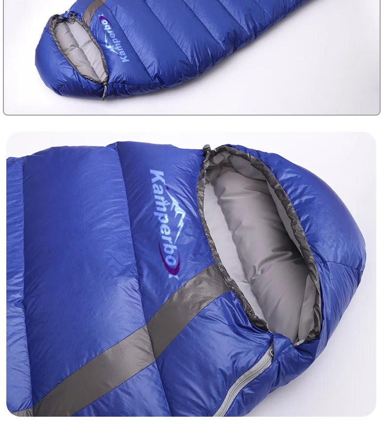Kamperbox Sleeping Bag Winter Cold Down Sleeping Bag Camping Equipment Down Slippers Lightweight Sleeping Bag from China