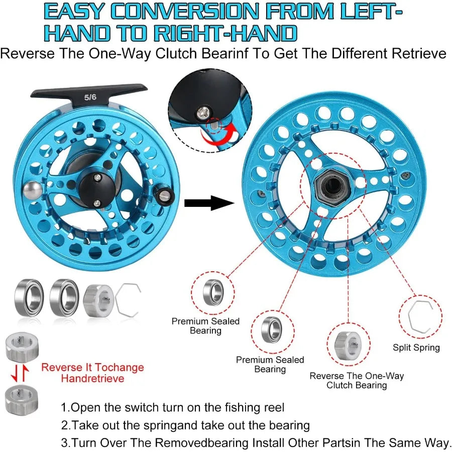 Standard Fly Fishing Combo Starter Kit with Super Polymer Handle