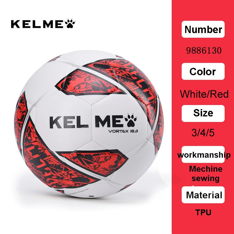 KELME Professional Soccer Ball TPU Size 3 Size 4 Size 5 Red Green Goal Team Match Training Balls Machine Sewing 9886130 from China
