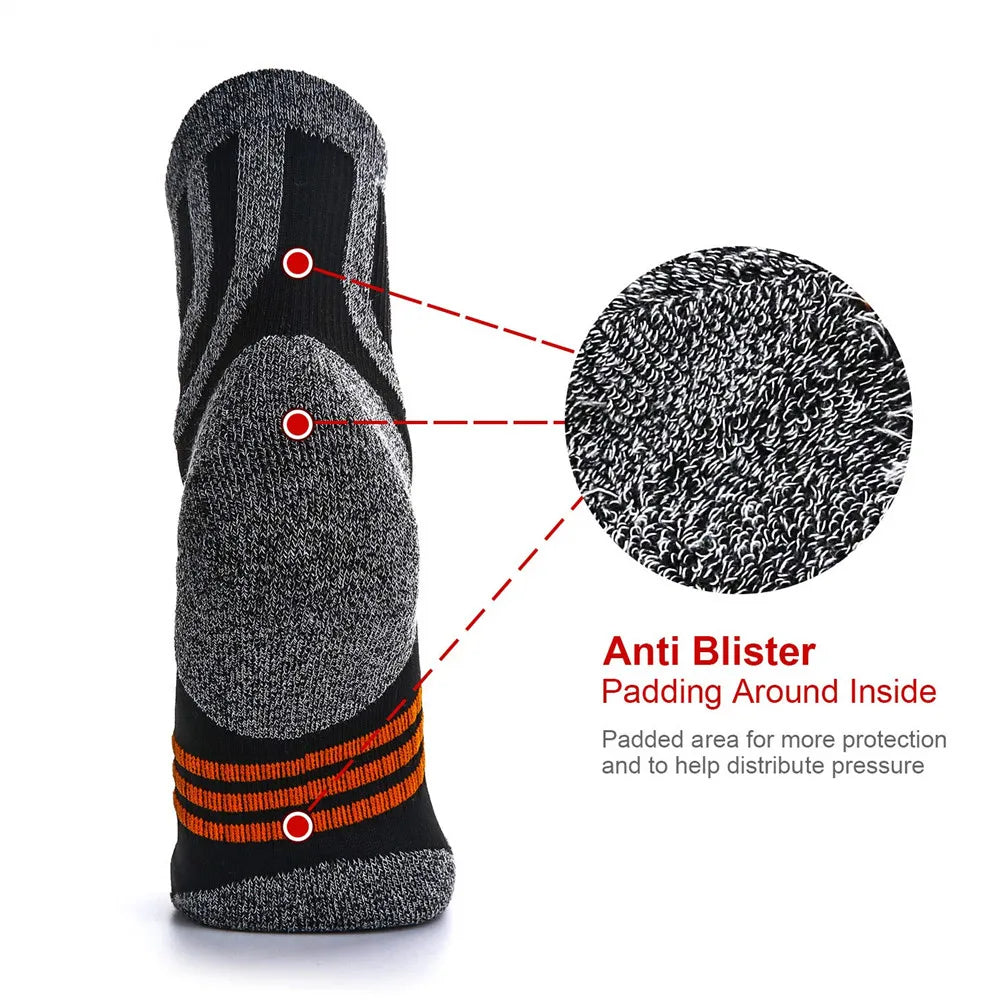 5 Pairs Men Anti Blister Terry Socks