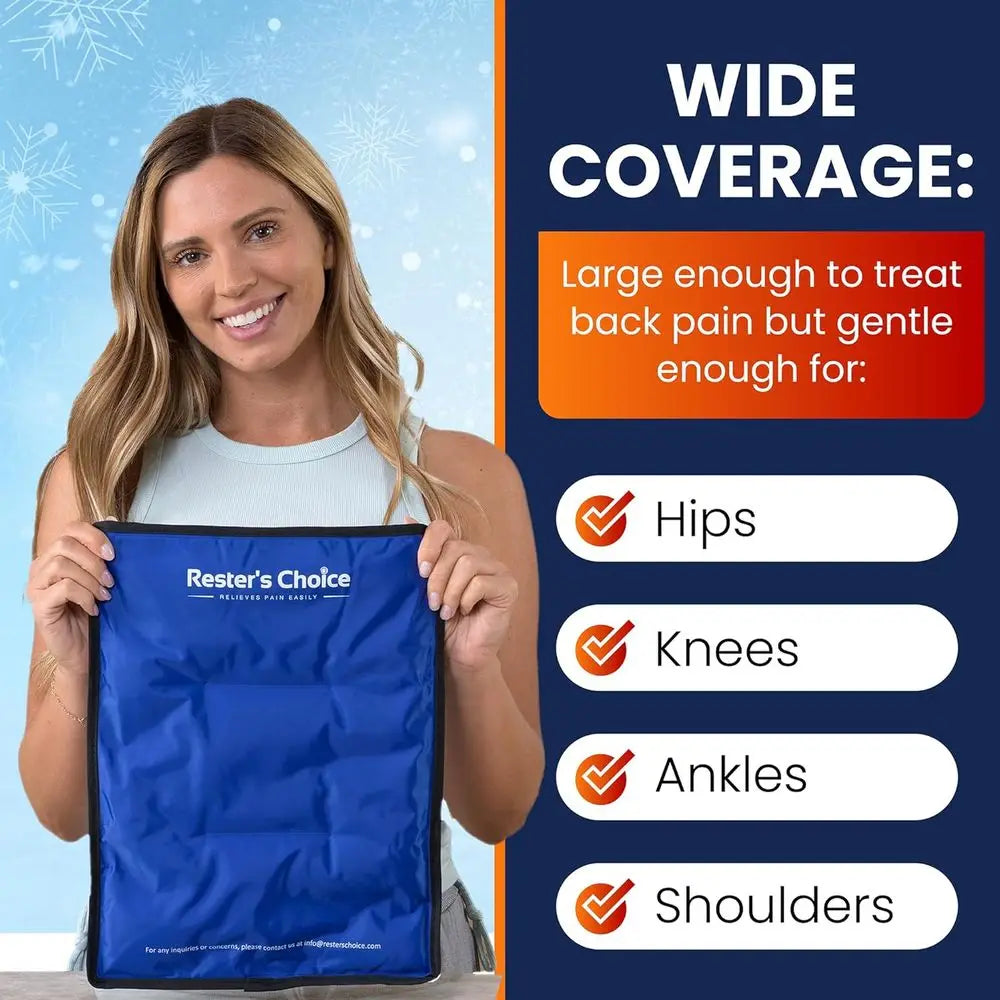 Flexible Reusable Ice Pack for Injuries - Large Size for Hip, Shoulder, Knee, and Back - Comfortable Cold Therapy for Swelling a