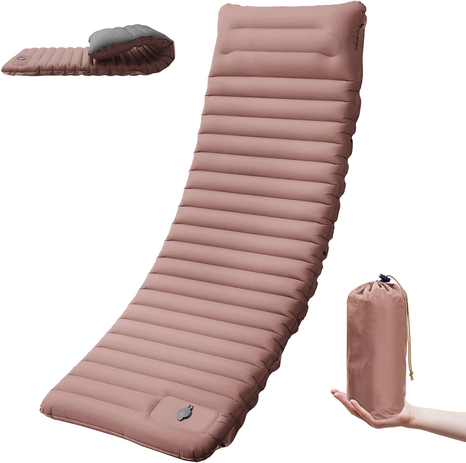 Extra Thick 4 Inch Outdoor Camping Sleeping Pad  with Built-in Foot Pump from China