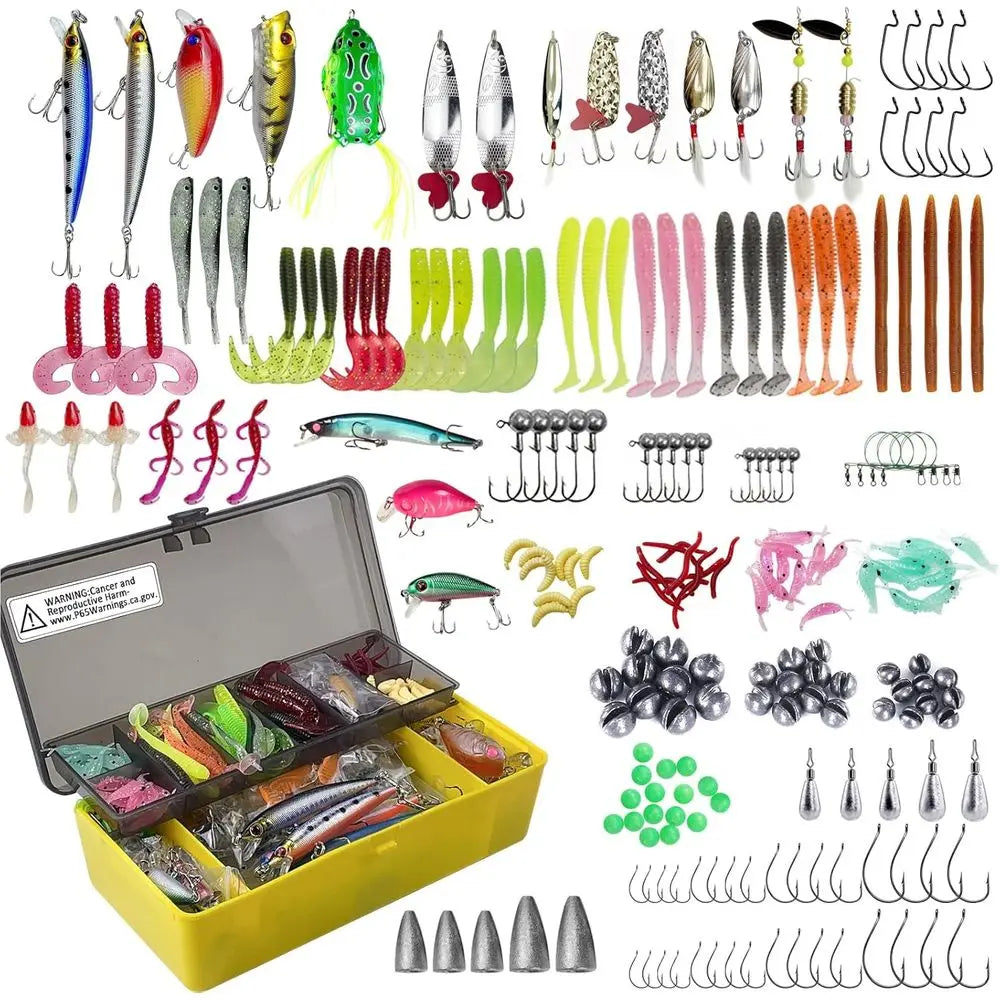 Complete 318-Piece Fishing Tackle Kit