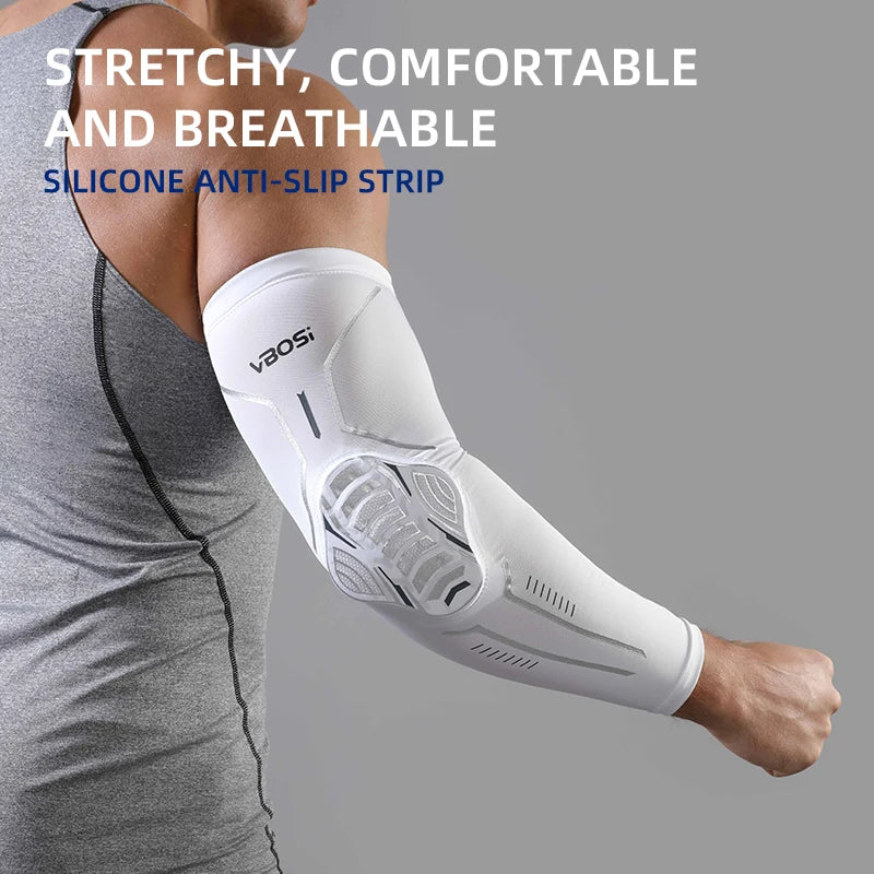 1 Piece Women/Men Honeycomb Sport Elbow Pads with Elastic Arm Sleeve