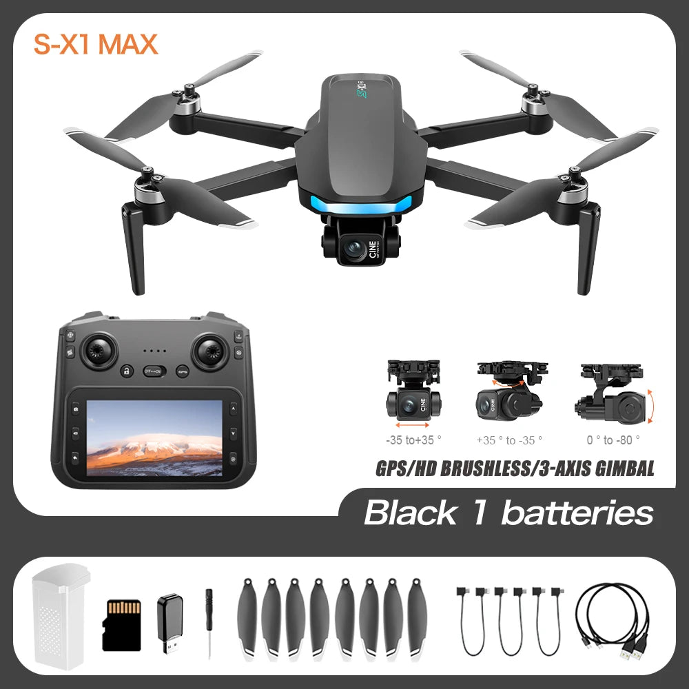 GPS Drone Professional 8K Camera With Screen 10KM Digital Image Transmission