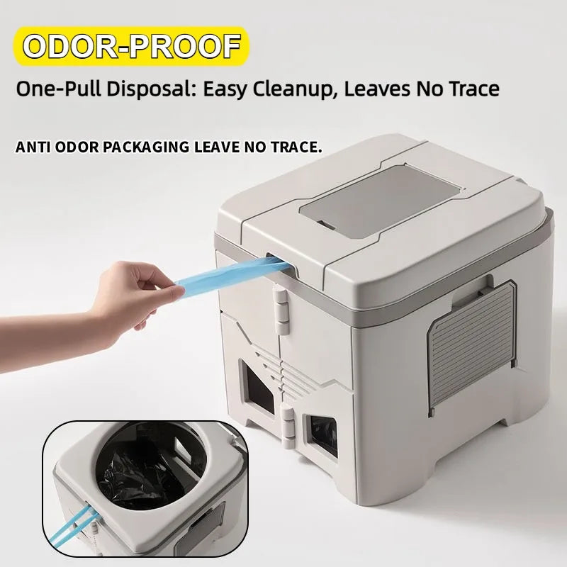 Portable Odor-Resistant Folding Camping Toilet  (Adult-Sized)