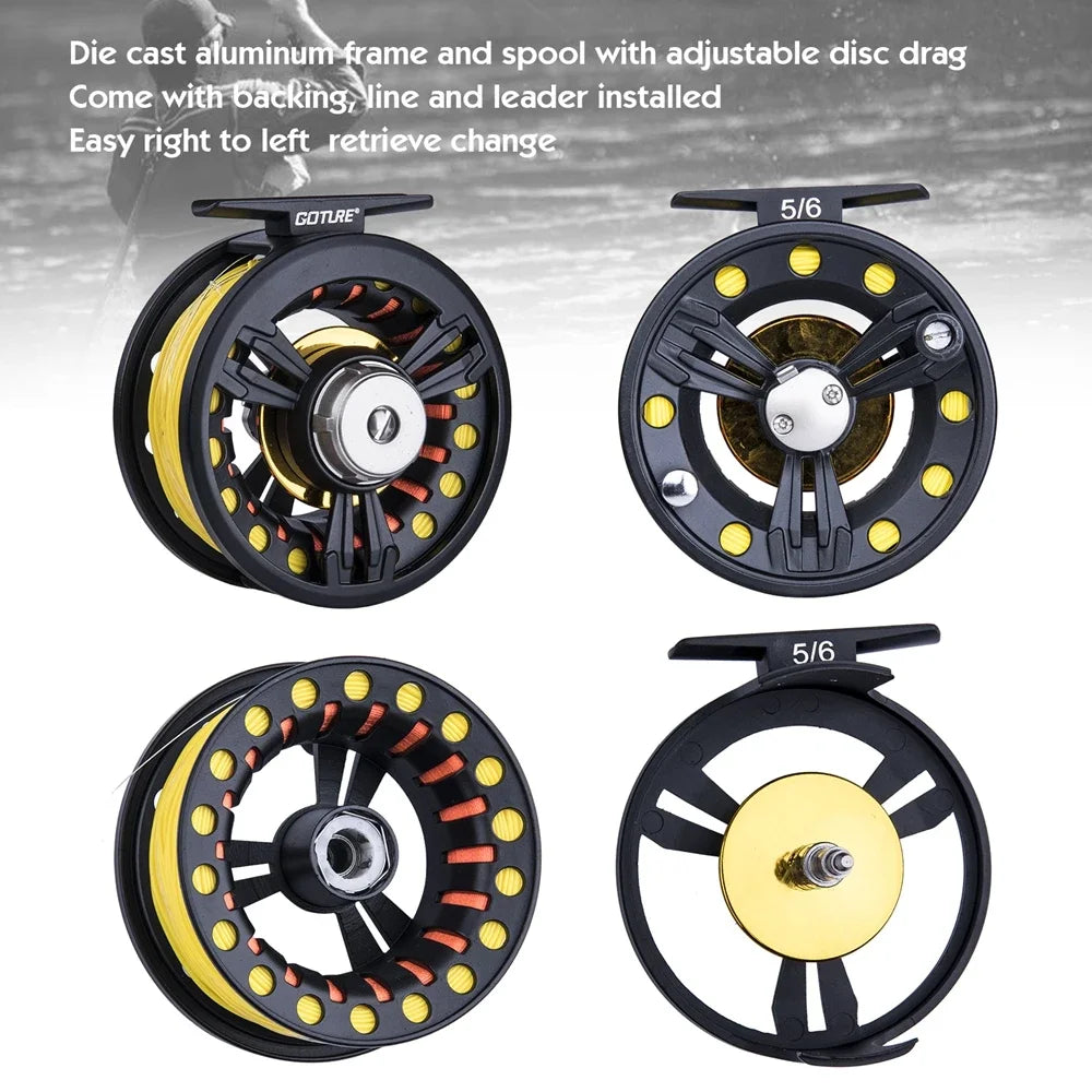 Goture Fly Fishing Rod and Reel Combo 2.7m 9FT Lightweight Travel 30+36T Carbon Fiber for Walleye Bass Salmon Trout Fishing from China