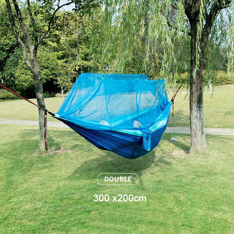 Single or Double Camping Hammock with Mosquito Net
