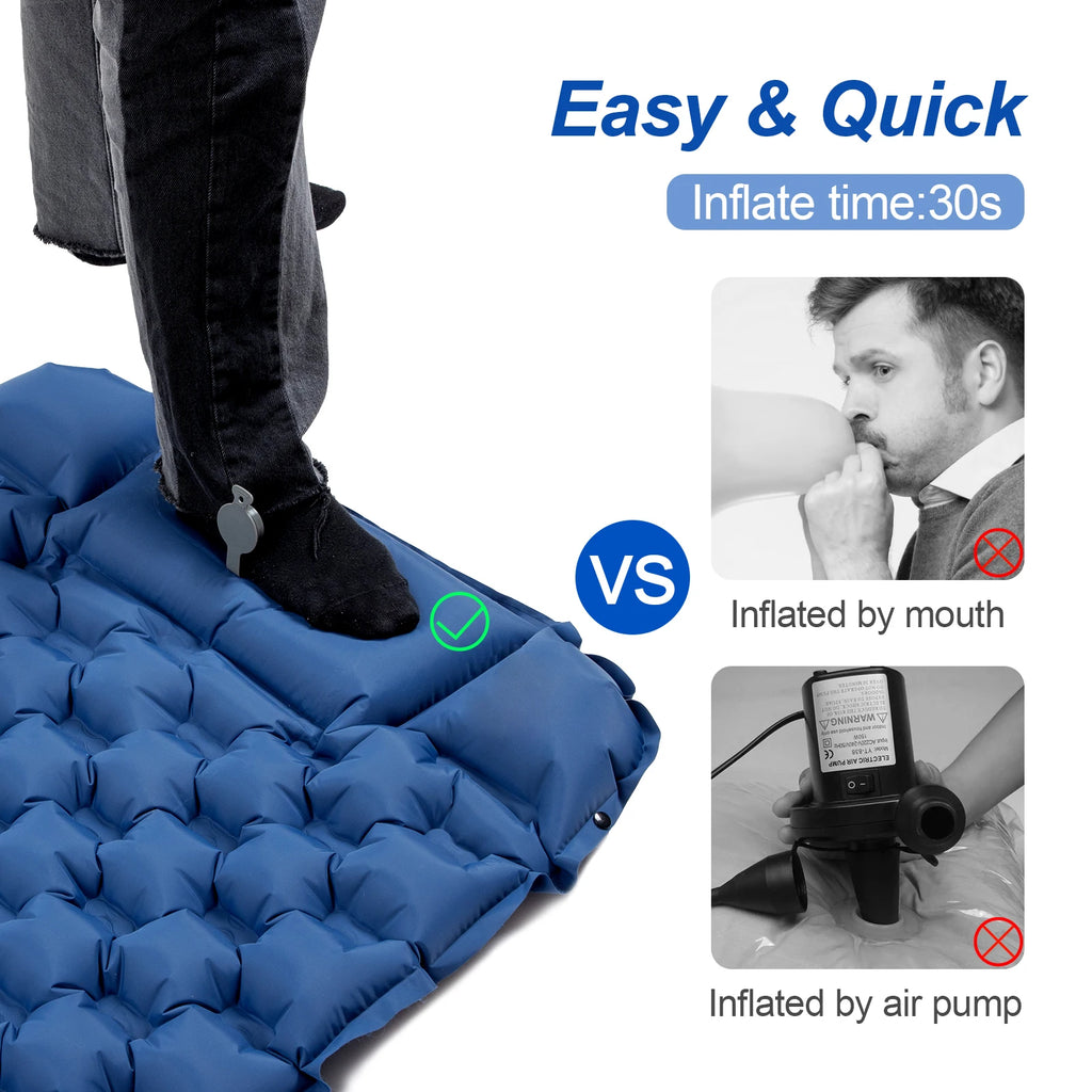 Waterproof Insulated Ultralight Air Mattress Mat with Pillow