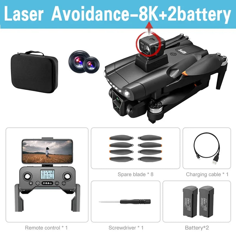 Lenovo V198MAX Drone Laser obstacle avoidance aerial photography 8K 5G Professional HD Camera Brushless Folding Quadcopter from China