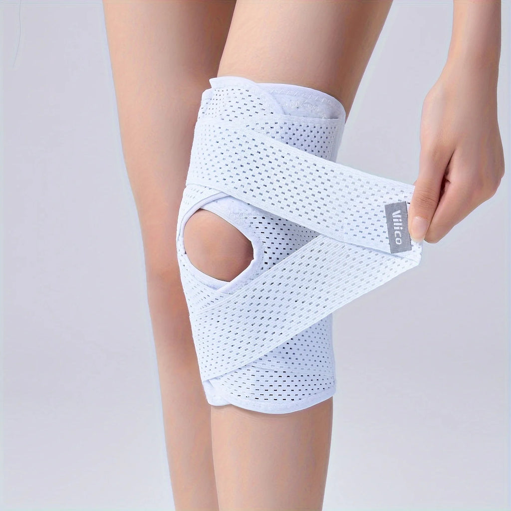 Elastic Strap Sports Knee Brace, Unisex Breathable Polyester Fitness for Various Outdoor Sports