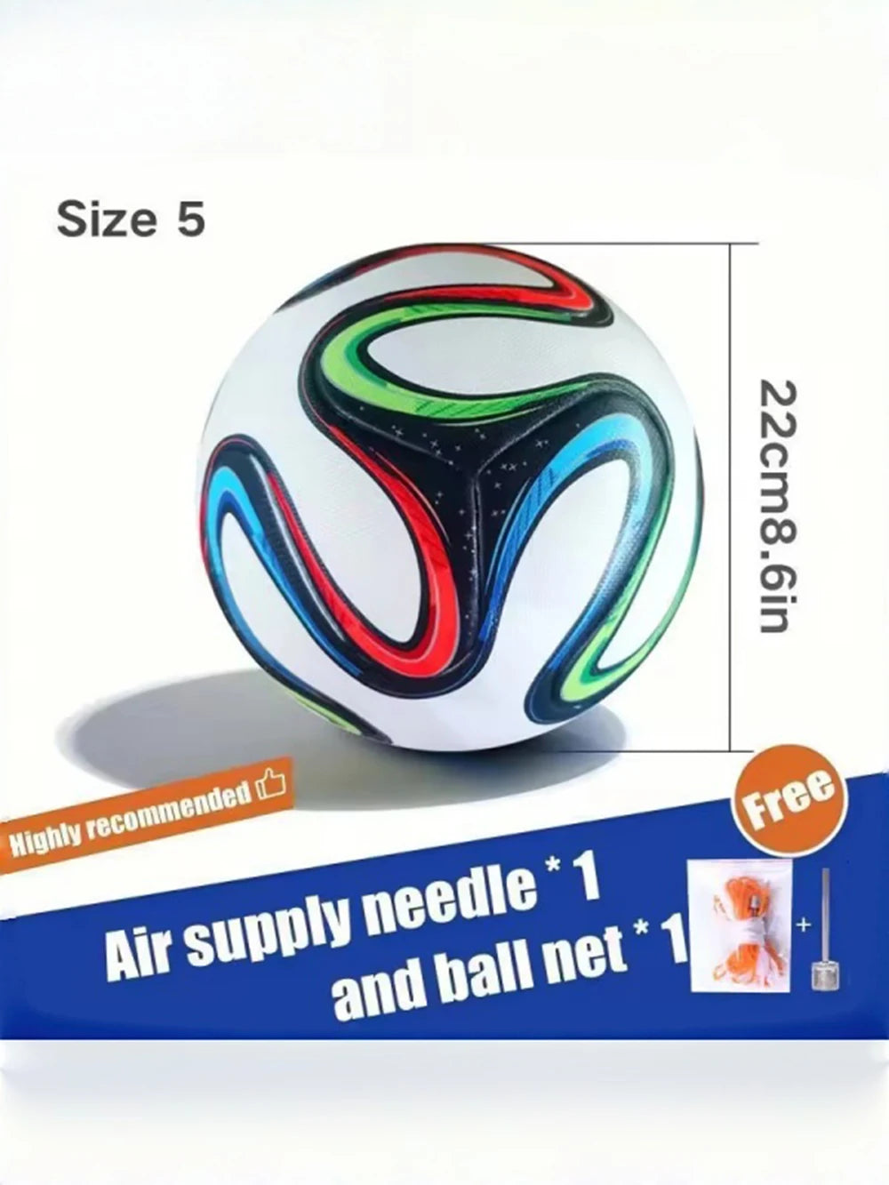 Men and Women Match Size 5 Pu Adult Professional Thickened Team Soccer Ball from China