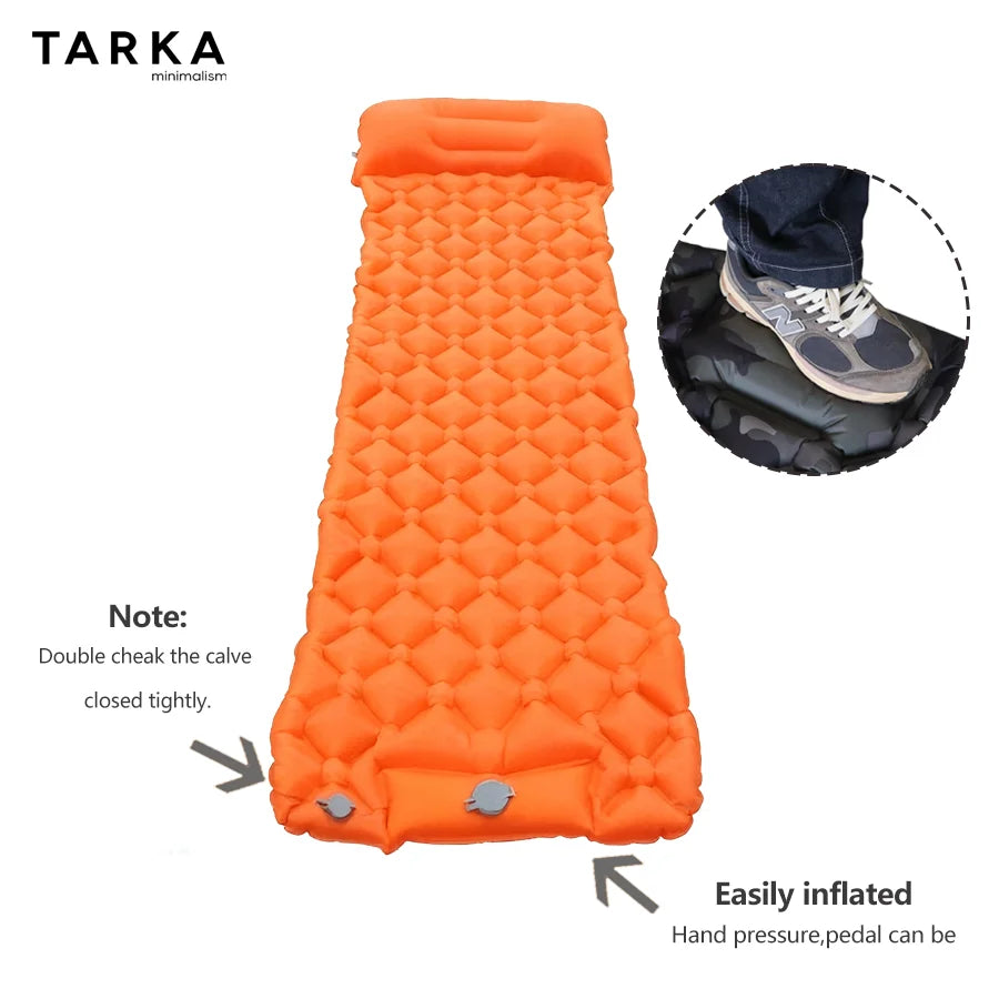 TARKA Rhombus Camping Mattress Self-inflating Air Cushion, Outdoor Tent Sleeping Pad Bed, Hiking Campsite Must Have Supplies from China