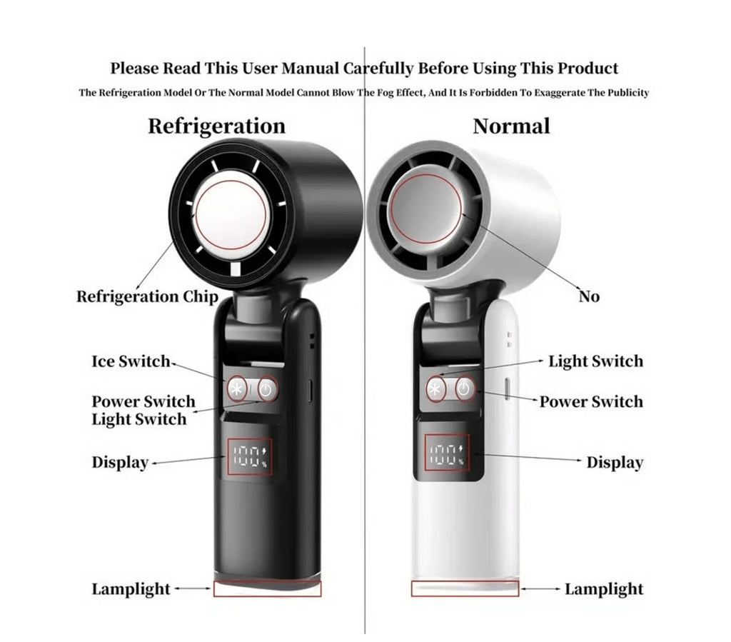 Mini High-speed Handheld Cooling Fan USB Rechargeable