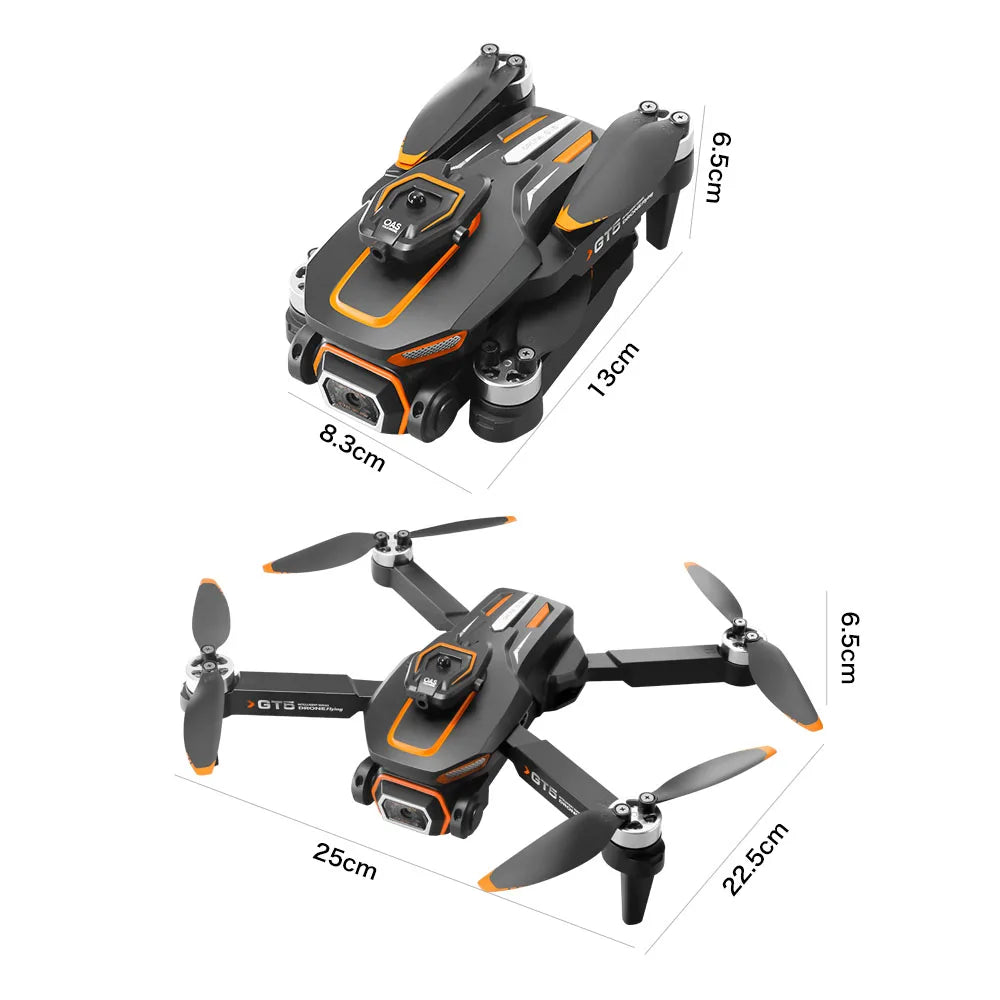 Lenovo GT5 Mini Drone 4K HD dual-lens wide-angle aerial 8K photography 5G WIFI Foldable quadcopter Brushless Obstacle Avoidance from China