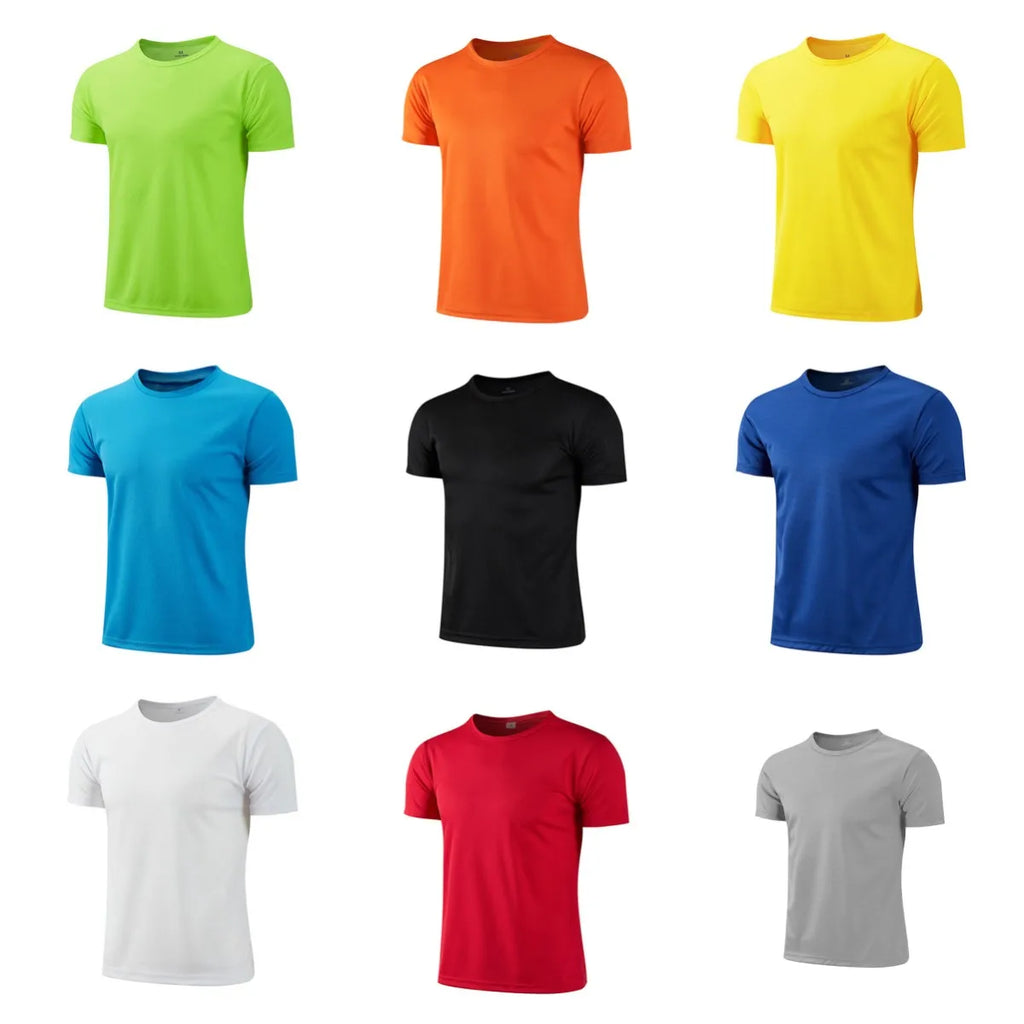 Men's Breathable Multicolor Quick Dry Short Sleeve Sport T-Shirt
