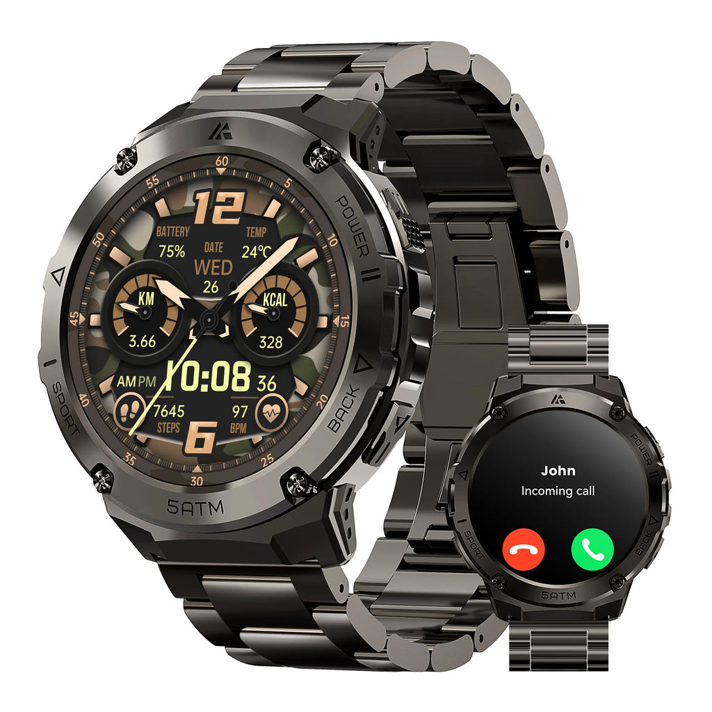 Electronic GPS Waterproof Smart Watch For Men with Compass and Bluetooth