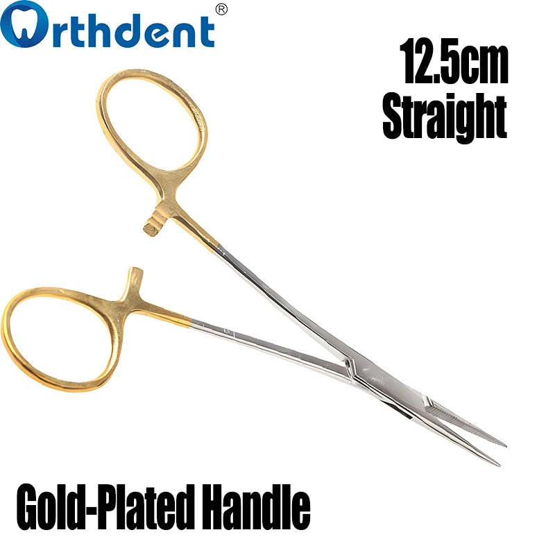 Hemostatic Forceps Stainless Steel Mosquito Locking Clamp Plier Tweezers (Curved/Straight)
