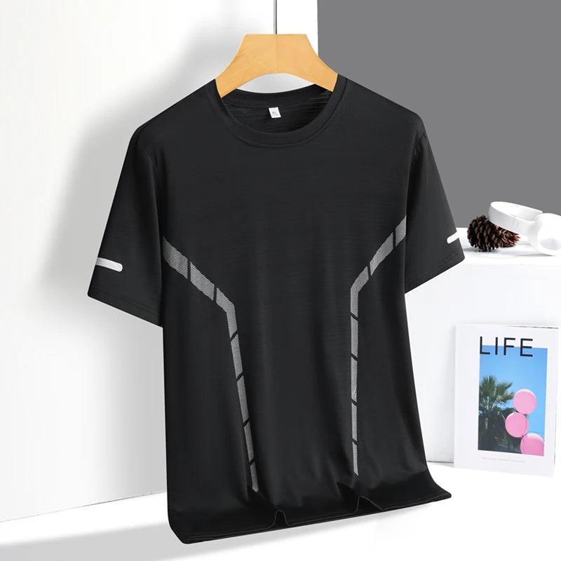 Reflective Quick Dry Short Sleeve Breathable Fitness Sports T-shirt