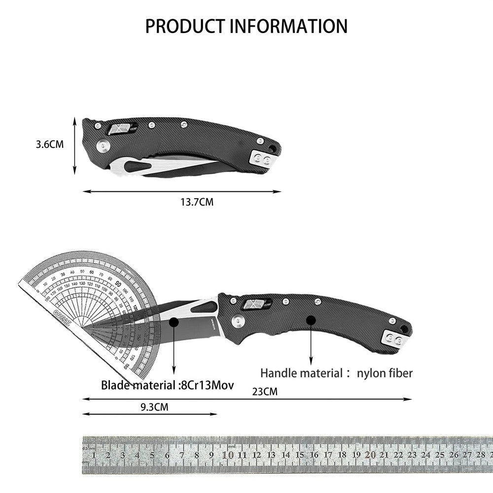 8Cr13Mov Steel Folding Pocket Knife Heavy Duty EDC Gear for Outdoor Camping Fishing Survival Premium Men's Daily Gift