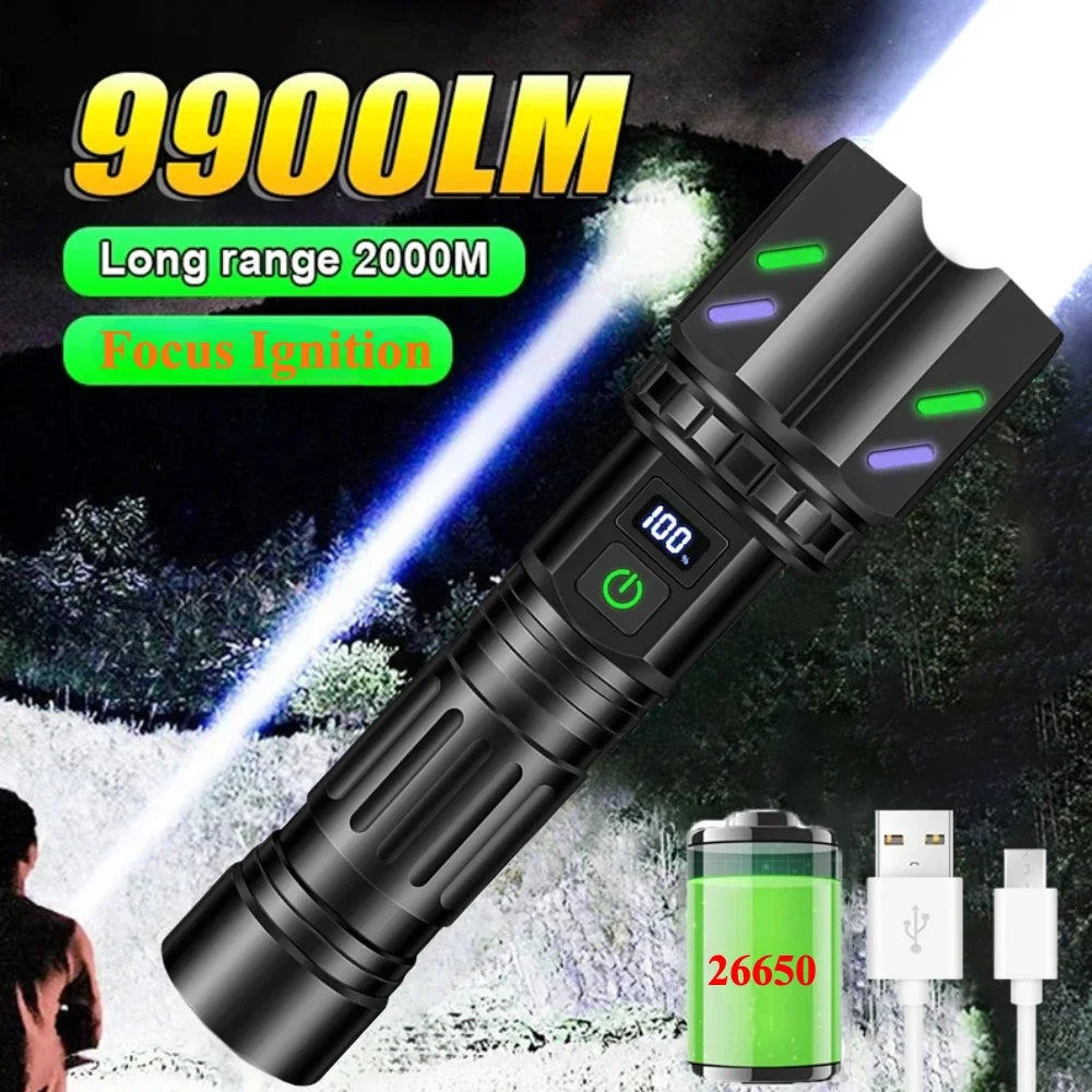 LED White Laser Tactical Flashlight